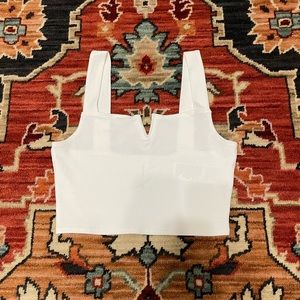 white rvca women’s crop top